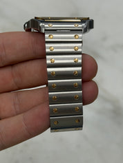 Cartier Santos Silver Dial Gold & Steel 39x47mm Automatic Mens Watch W2SA0009
