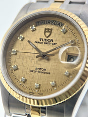 Tudor Prince Date Day Steel & Gold Automatic Men’s Watch 76213 - Box and Papers