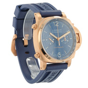 Panerai Luminor Marina 18k Rose Gold Blue Dial 44mm Automatic Mens Watch PAM0111