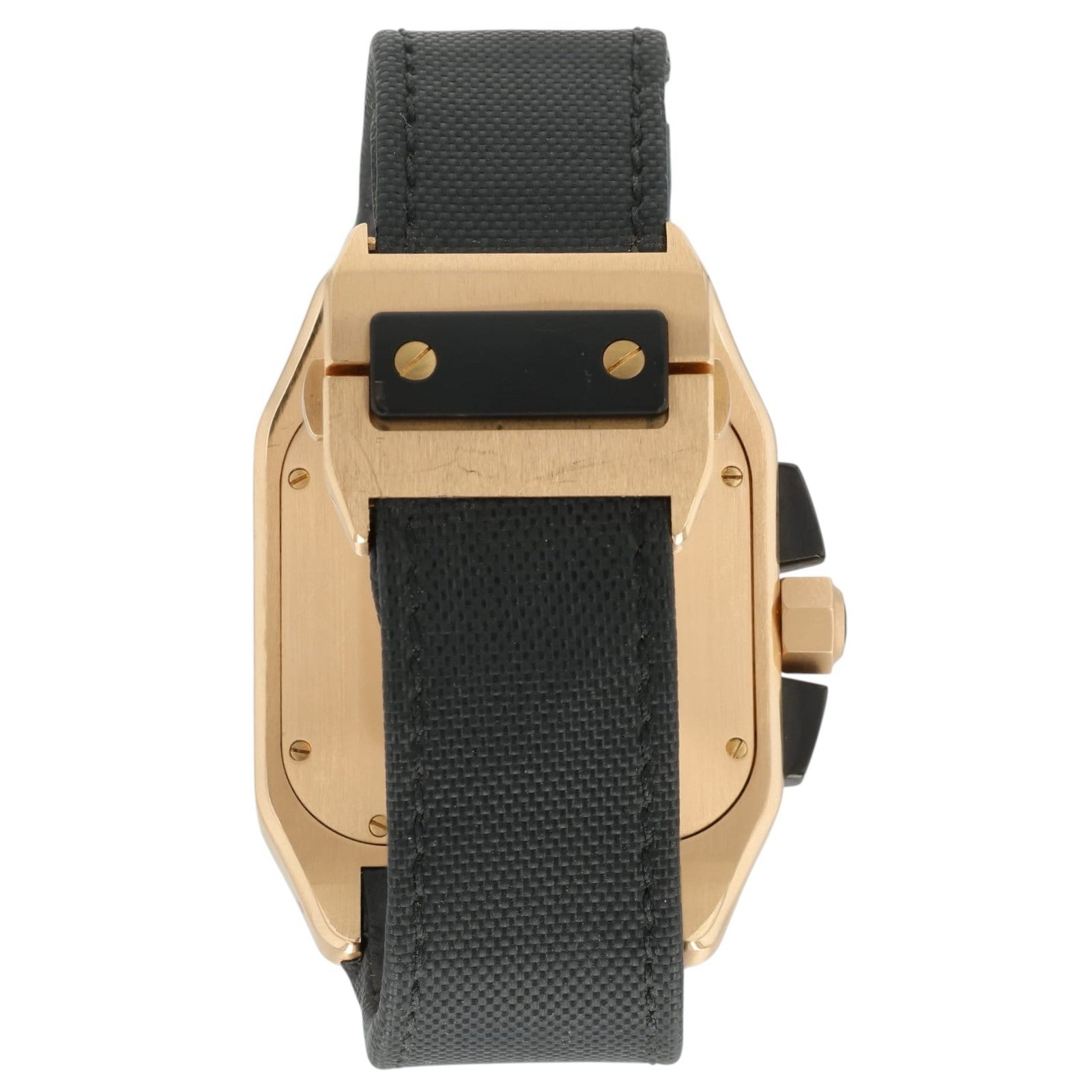 Cartier Santos XL Chrono Black Dial 18k Rose Gold 46mm Auto Men’s Watch W2020003