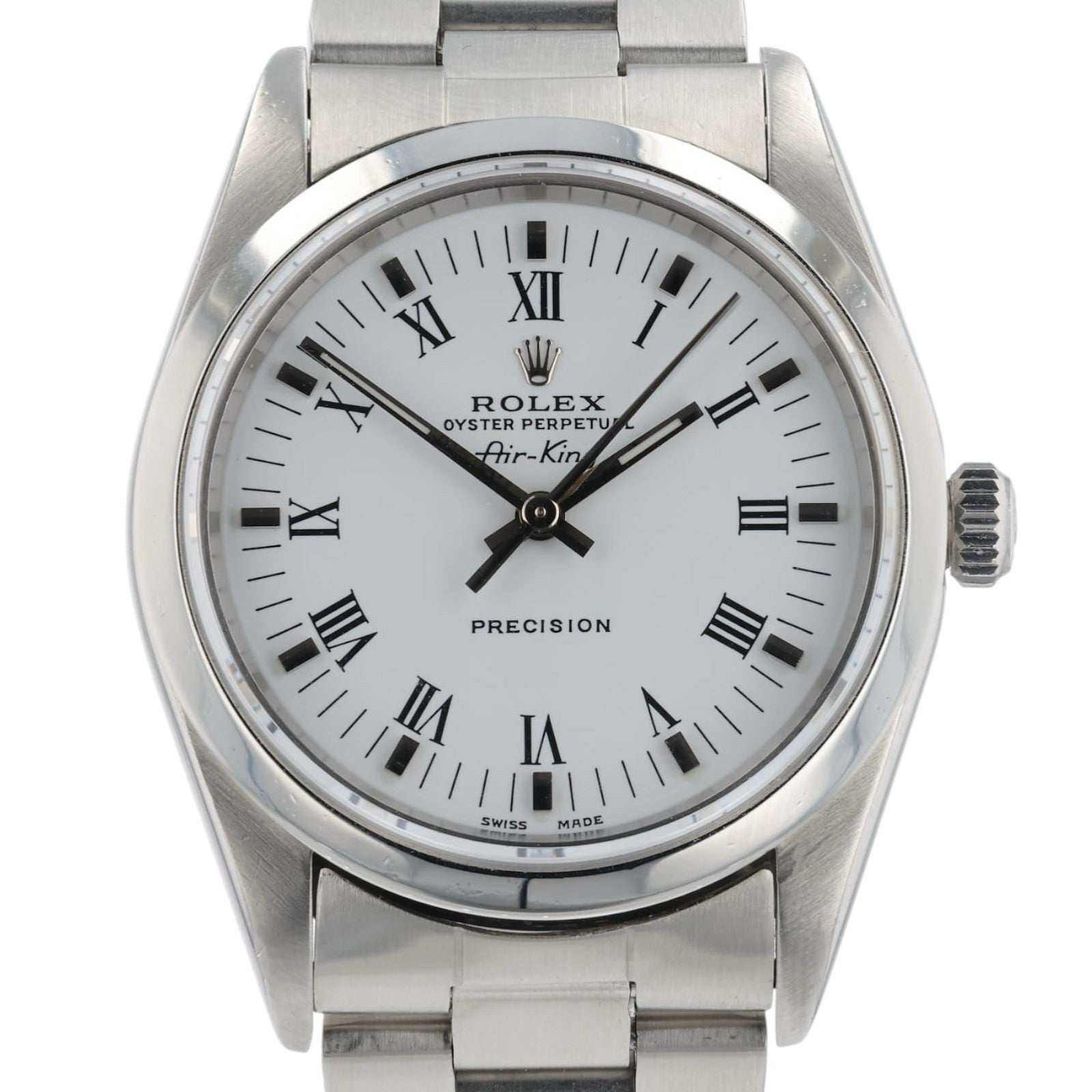 Rolex Air King Stainless Steel White Dial 34mm Automatic Men’s Watch 14000