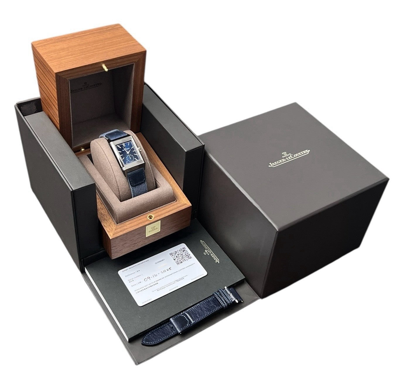 2025 Jaeger LeCoultre Reverso Steel Silver & Blue Dial 28mm Manual Wind Q3988481