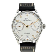 IWC Portuguese Automatic 7 Days Silver Dial Stainless Steel W/ Papers IW500114