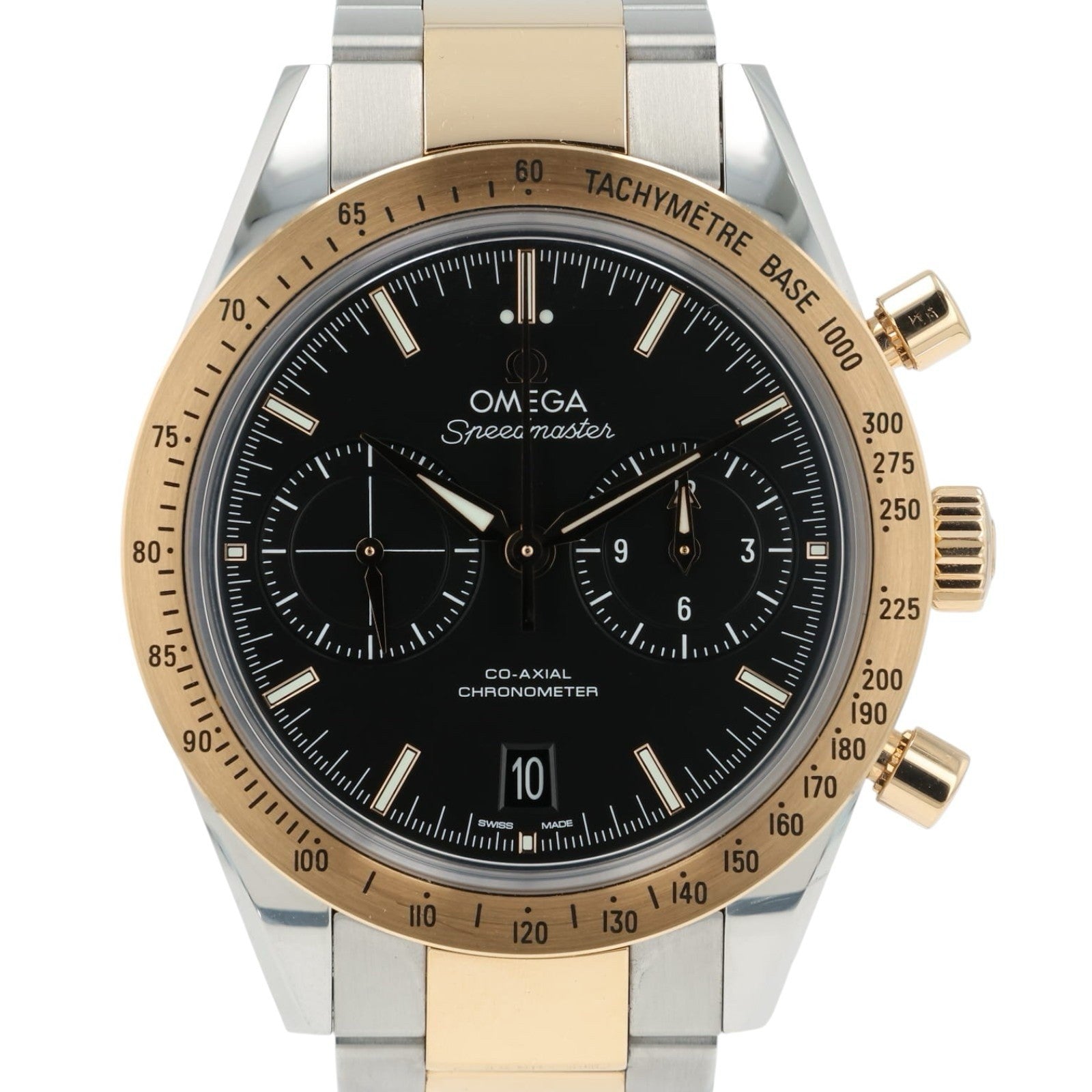 Omega Speedmaster '57 Chronograph Black Dial Steel & Red Gold 42mm Auto Watch