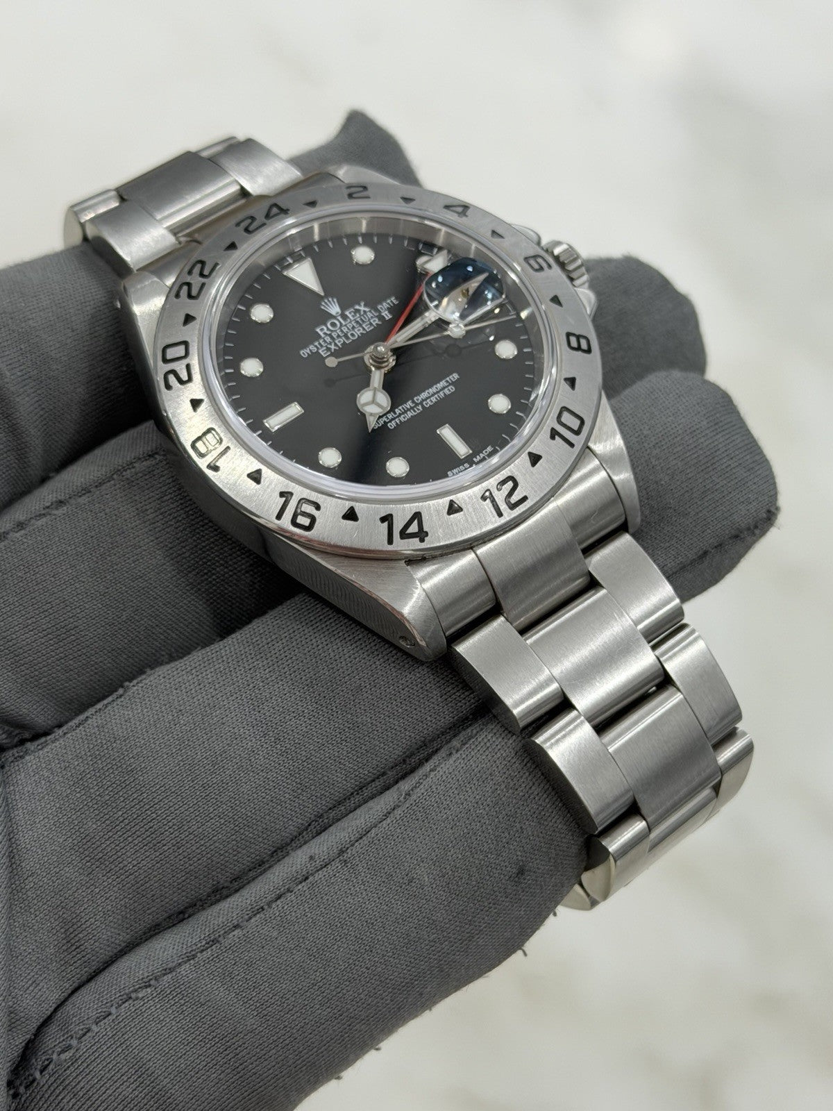 Rolex Explorer II Stainless Black Dial 40mm Auto Men's Watch 16570