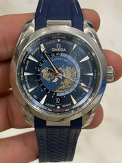 2025 Omega Seamaster Aqua Terra Worldtimer Blue Dial Watch 220.12.43.22.03.001