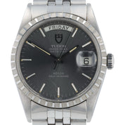 Tudor Prince Day Date Stainless Steel Gray Dial 36mm Automatic Mens Watch 94510