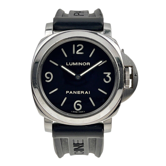 2010 Panerai Luminor Base PAM00112 Manual Wind Men’s Black Dial Watch W/ Box