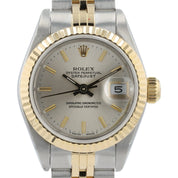 Rolex Ladies Datejust Silver Dial Gold & Steel 26mm Automatic Womens Watch 69173