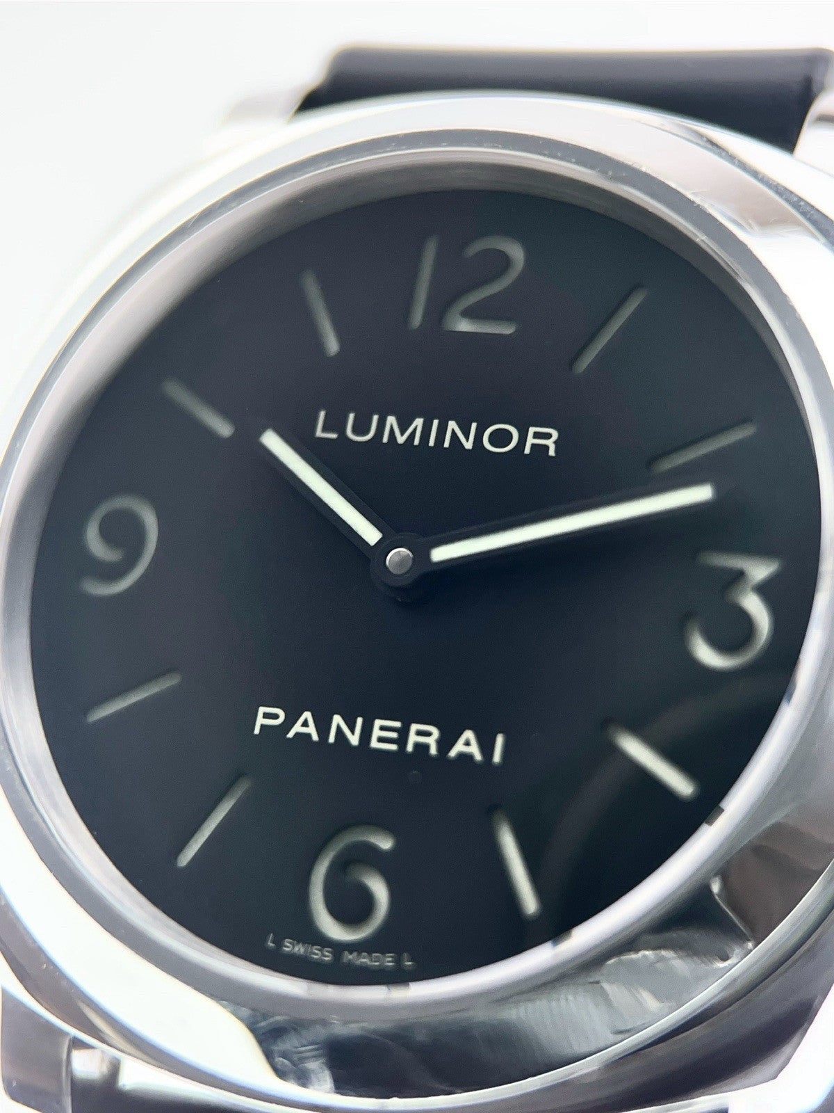 Panerai Luminor Stainless Steel Black Dial 44mm Manual Wind Men's Watch PAM00111