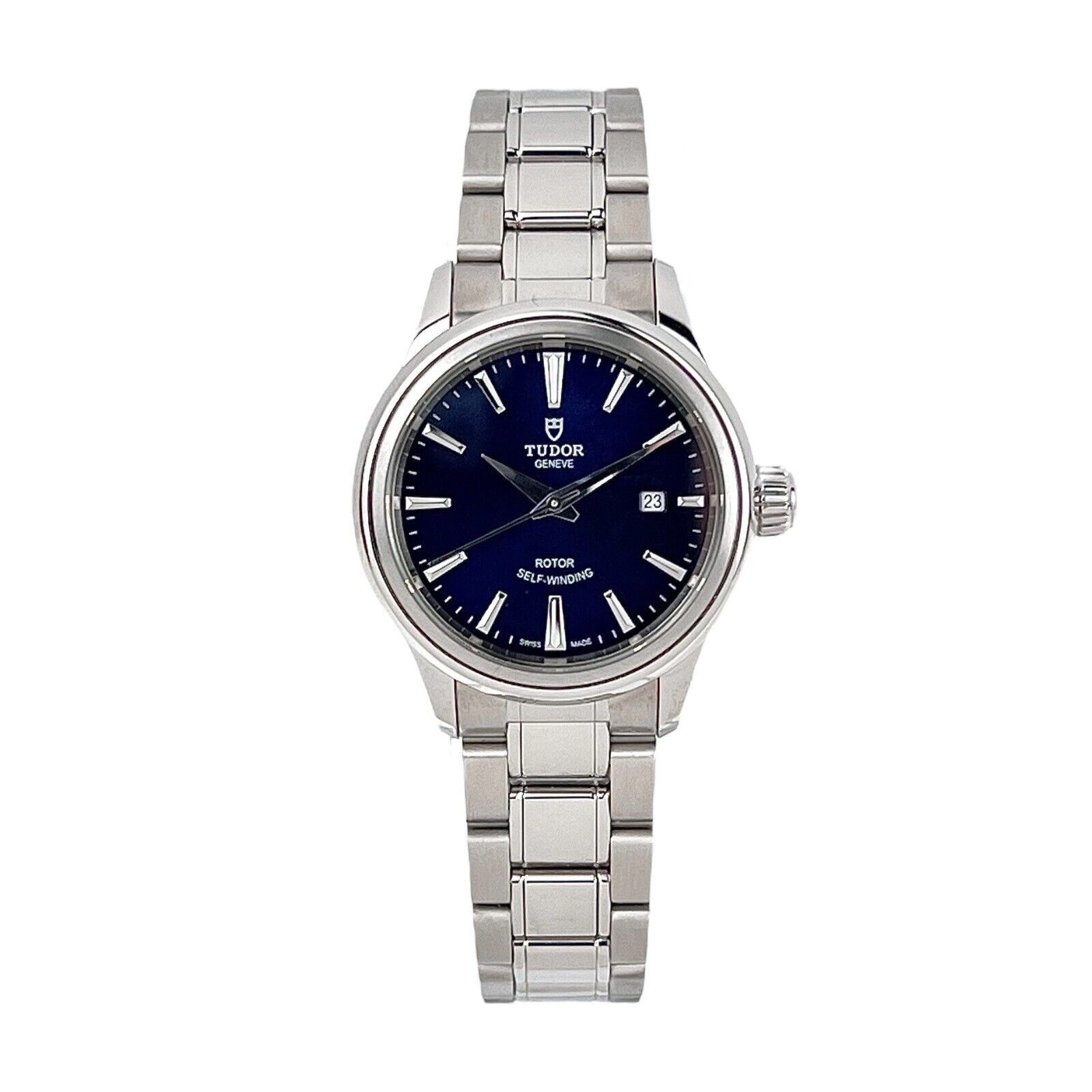 New Tudor Style 28mm Blue Dial Stainless Steel Unisex Watch M12100 Watch 2022