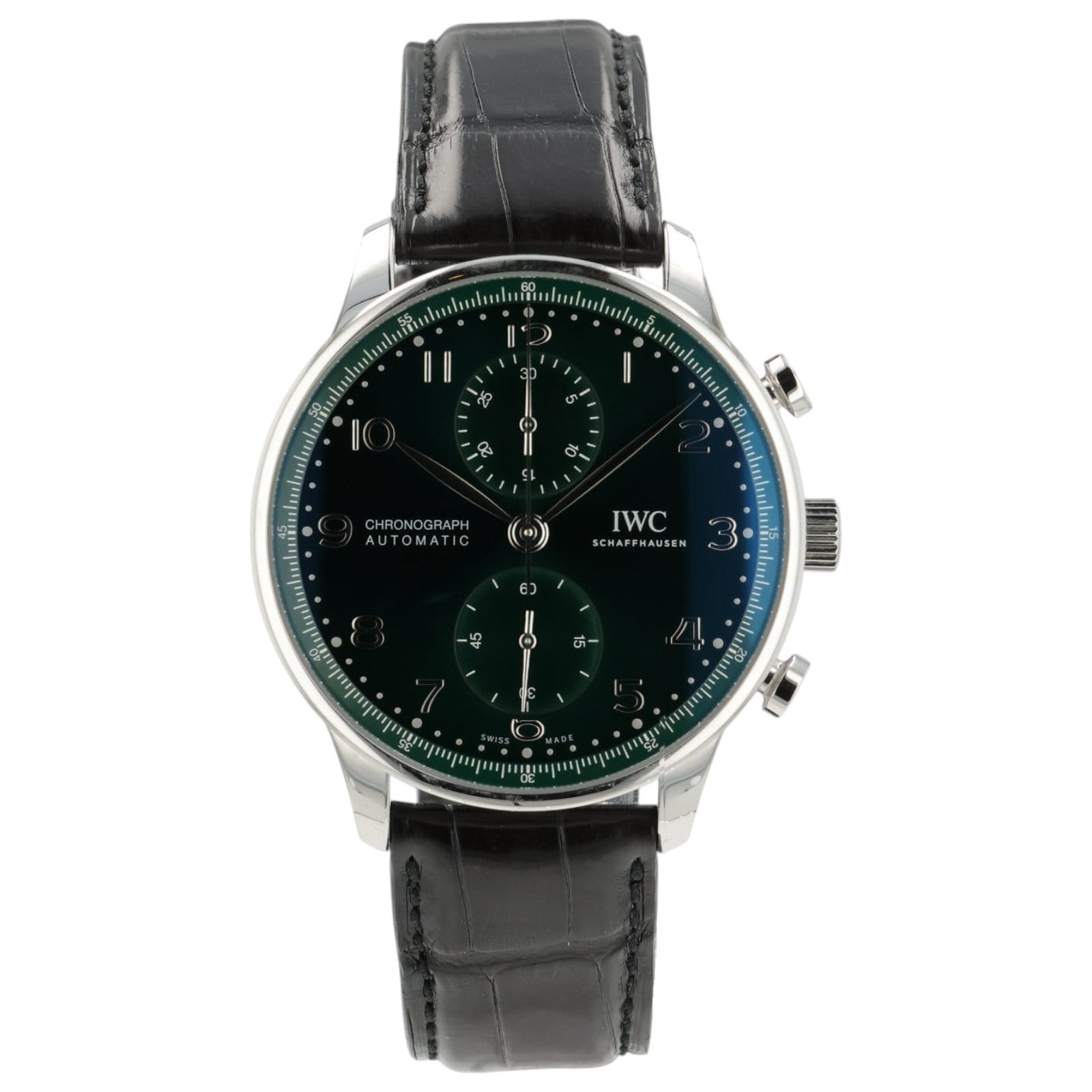 IWC Portugieser Green Dial Stainless Steel 41mm Automatic Mens Watch IW371615