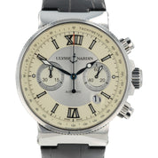 Ulysse Nardin Maxi Marine Ivory Dial Stainless Steel 41mm Automatic Mens 353-66