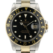 Rolex GMT Master II Black Dial Gold & Steel Black Dial 40mm Automatic Mens 16753