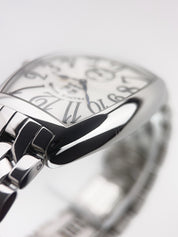 Franck Muller Tonneau Steel Silver Dial 34mm Automatic Men's Watch 6850S6GG