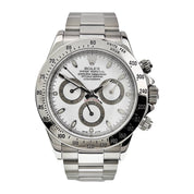 Rolex Daytona Stainless Steel White Dial 40mm Automatic Men's Watch 116520