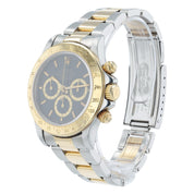 Rolex Daytona Gold & Steel Black Dial 40mm Automatic Movement Mens Watch 16523