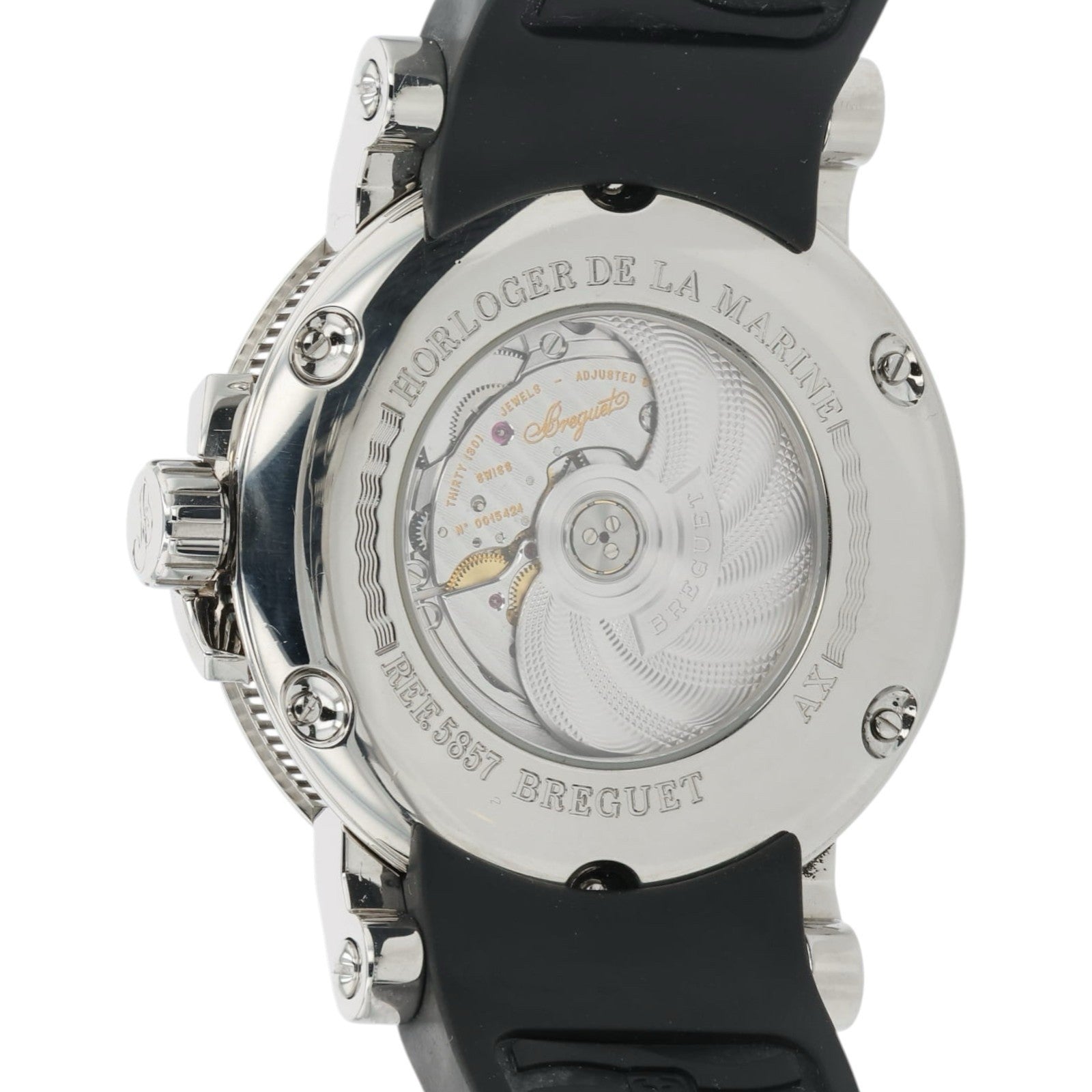 Breguet Marine GMT Silver Dial Stainless Steel 43mm Automatic Mens Watch 5857