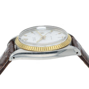 Rolex Date White Dial Stainless Steel 34mm Manual Wind Movement Mens Watch 6694