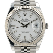 Rolex Datejust White Dial Stainless Steel 41mm Automatic Men’s Watch 126334
