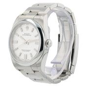 Rolex Oyster Perpetual White Dial Stainless Steel 36mm Automatic Mens 116000