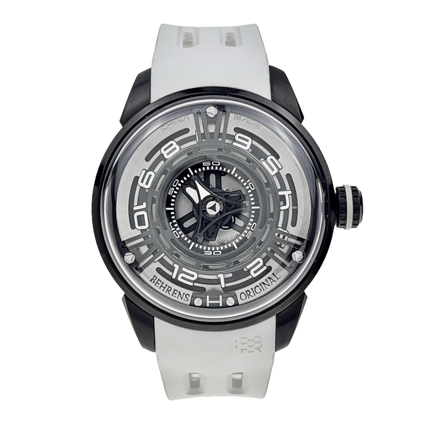 Behrens Starship II Stainless Steel Black/White 42mm Automatic Men’s BHR011C