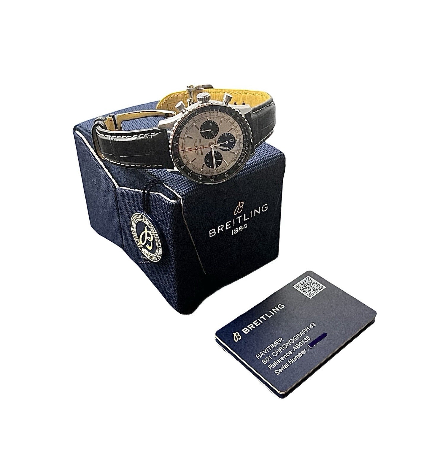 Breitling Navitimer Silver Dial Stainless Steel 43mm Automatic Mens Watch AB0138
