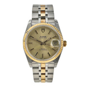 TUDOR Prince Date Champagne Dial 2 Tone Automatic Men’s Watch 74033 Watch & Box