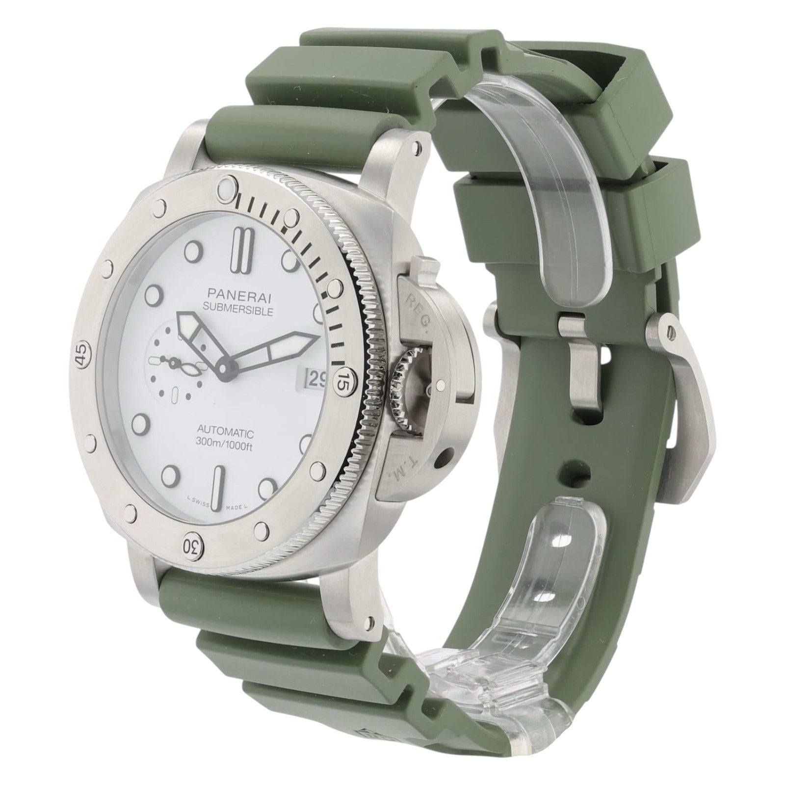 NEW Panerai Submersible QuarantaQuattro Steel White Dial 44mm Automatic PAM01226