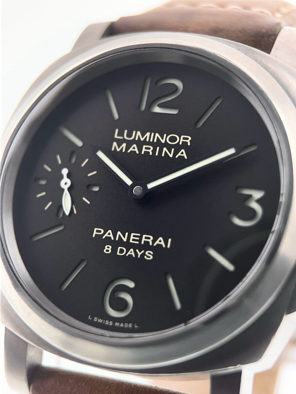 Panerai Luminor Marina 8 Days Titanium Brown Dial 44mm Manual Wind Mens PAM00564