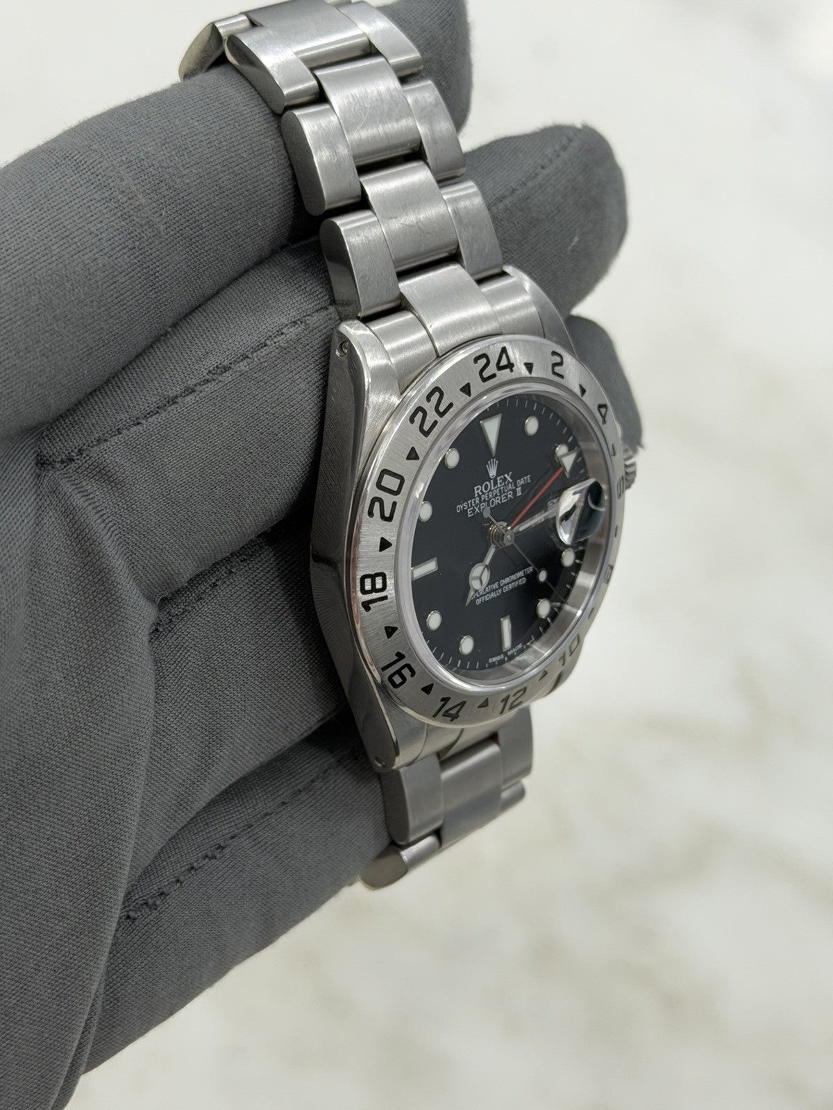 Rolex Explorer II Stainless Black Dial 40mm Auto Men's Watch 16570