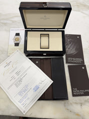 Patek Philipe Calatrava Black Dial 18k White Gold 39mm Auto Men’s Watch 6006G