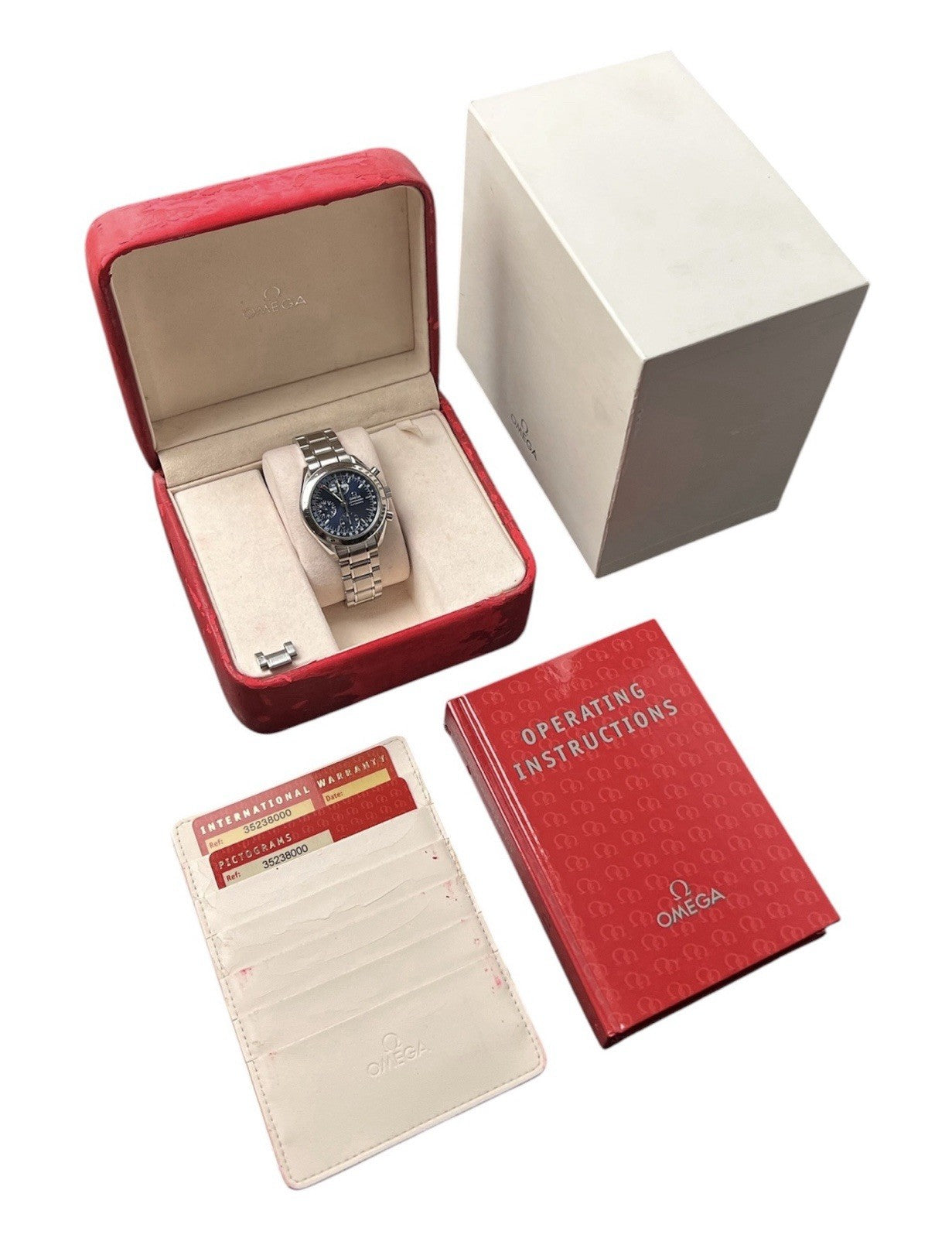Omega Speedmaster Blue Dial Stainless Steel 39mm Automatic Mens Watch 3523.80.00