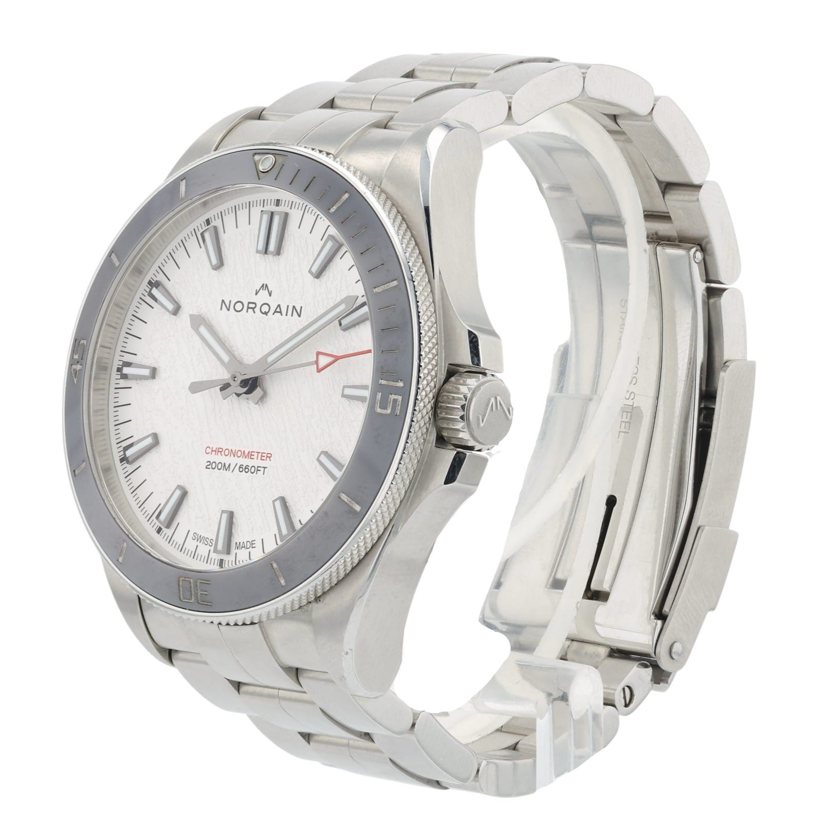 Norqain Adventure Neverest White Dial Steel 41mm Automatic Men’s Watch NN1001