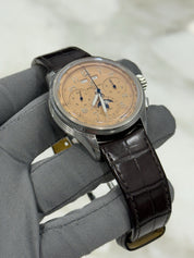 Breitling B25 Datora 42mm Premier Chronograph Calendar Moonphase Salmon AB2510