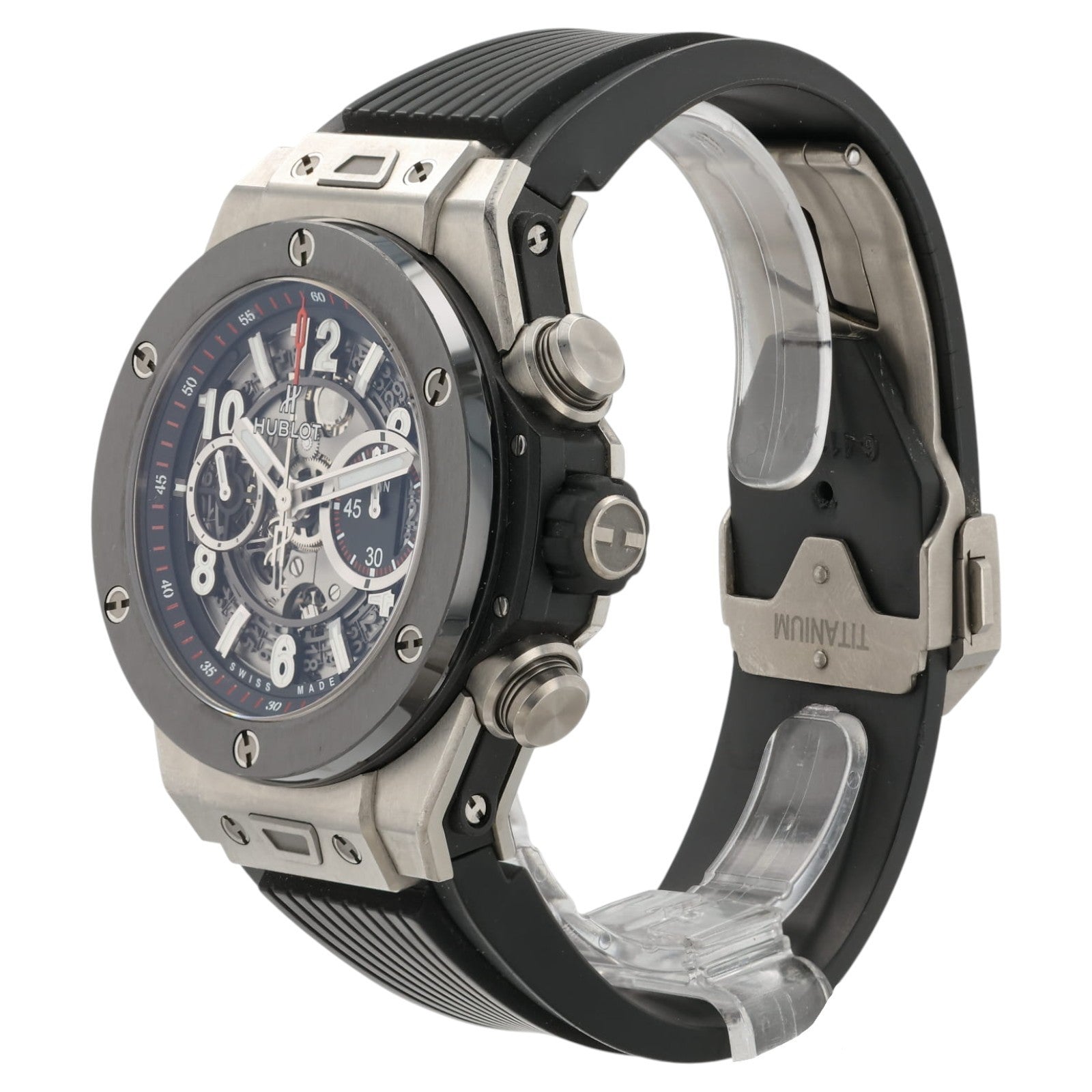 Hublot Big Bang Matte Skeleton Dial Titanium 45mm Automatic Mens 411.NM.1170.RX
