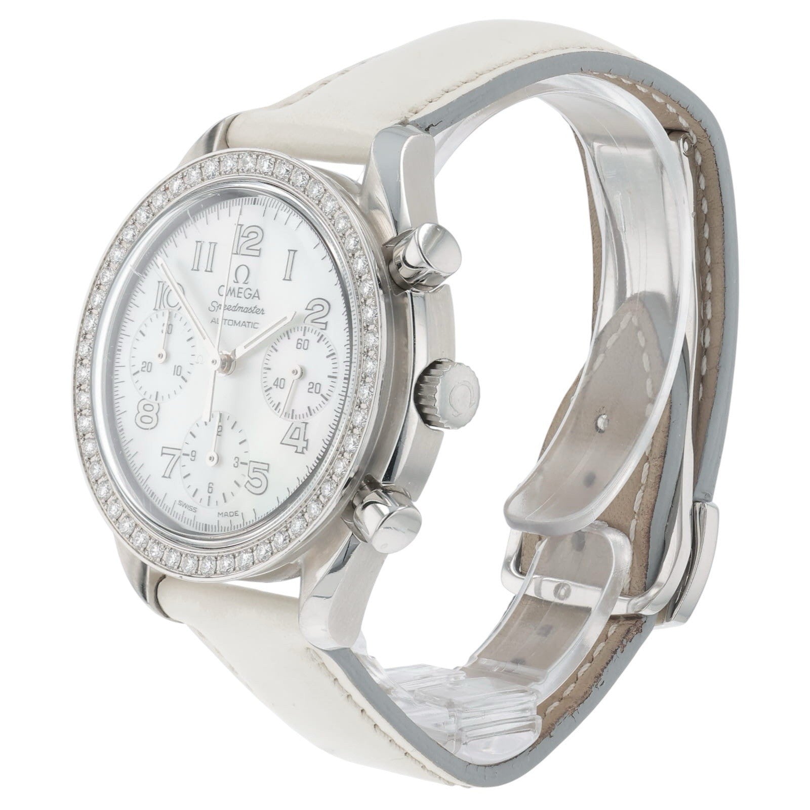 Omega Speedmaster Steel Mother Of Pearl Dial 39mm Automatic Men’s 3815.70.56