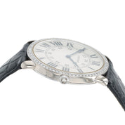Cartier Ronde Cartier Silver Dial 18k White Gold 36mm Diamond Watch WR000551