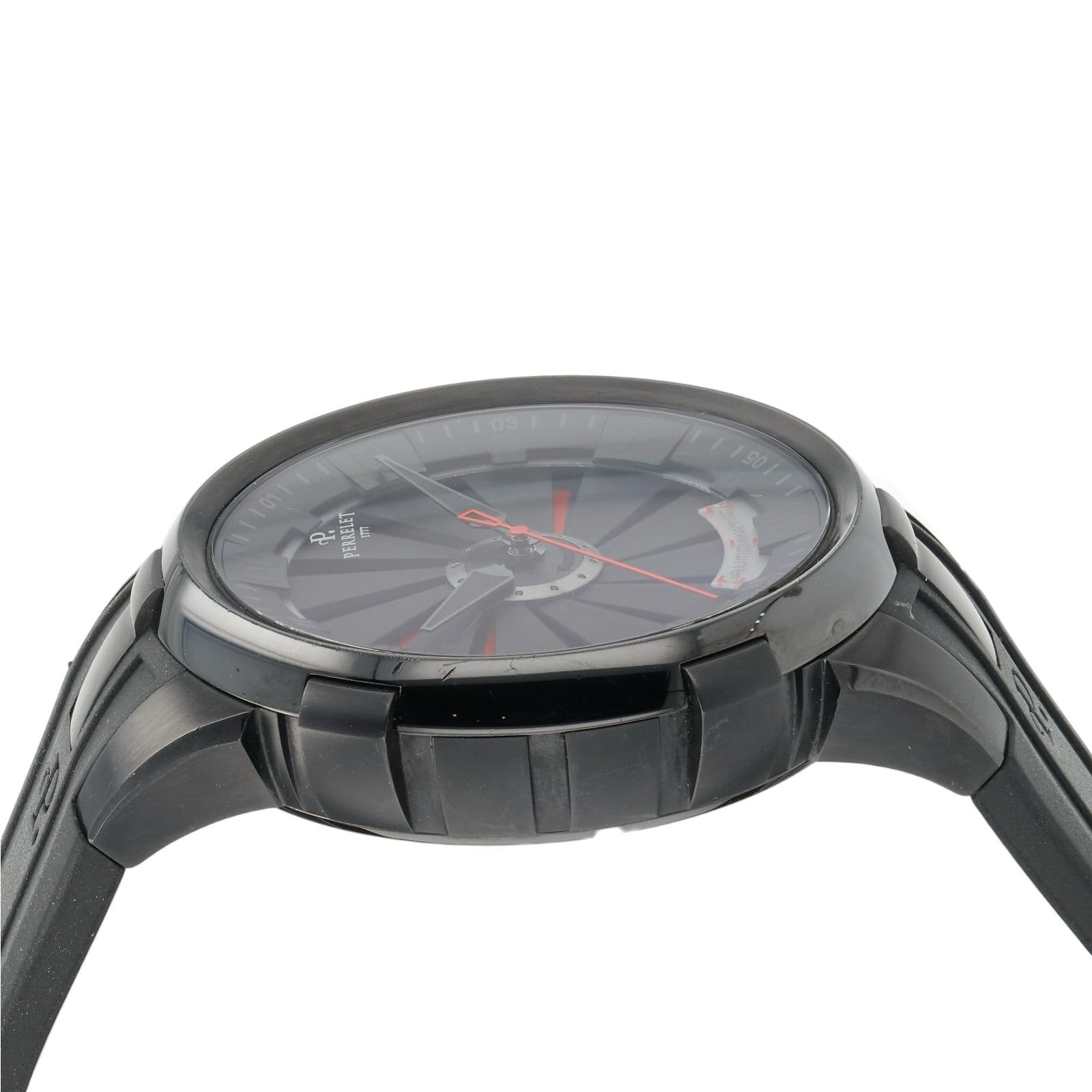 Perrelet Turbine Black Dial Stainless Steel 48mm Automatic Mens Watch A1051