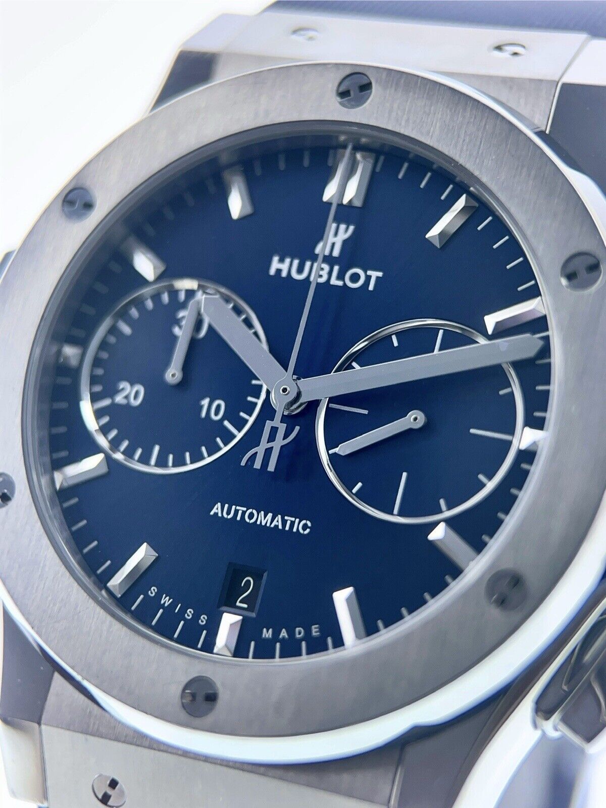 Hublot Classic Fusion Titanium Blue Dial 45mm Auto Men's Watch 521.NX.7170.RX