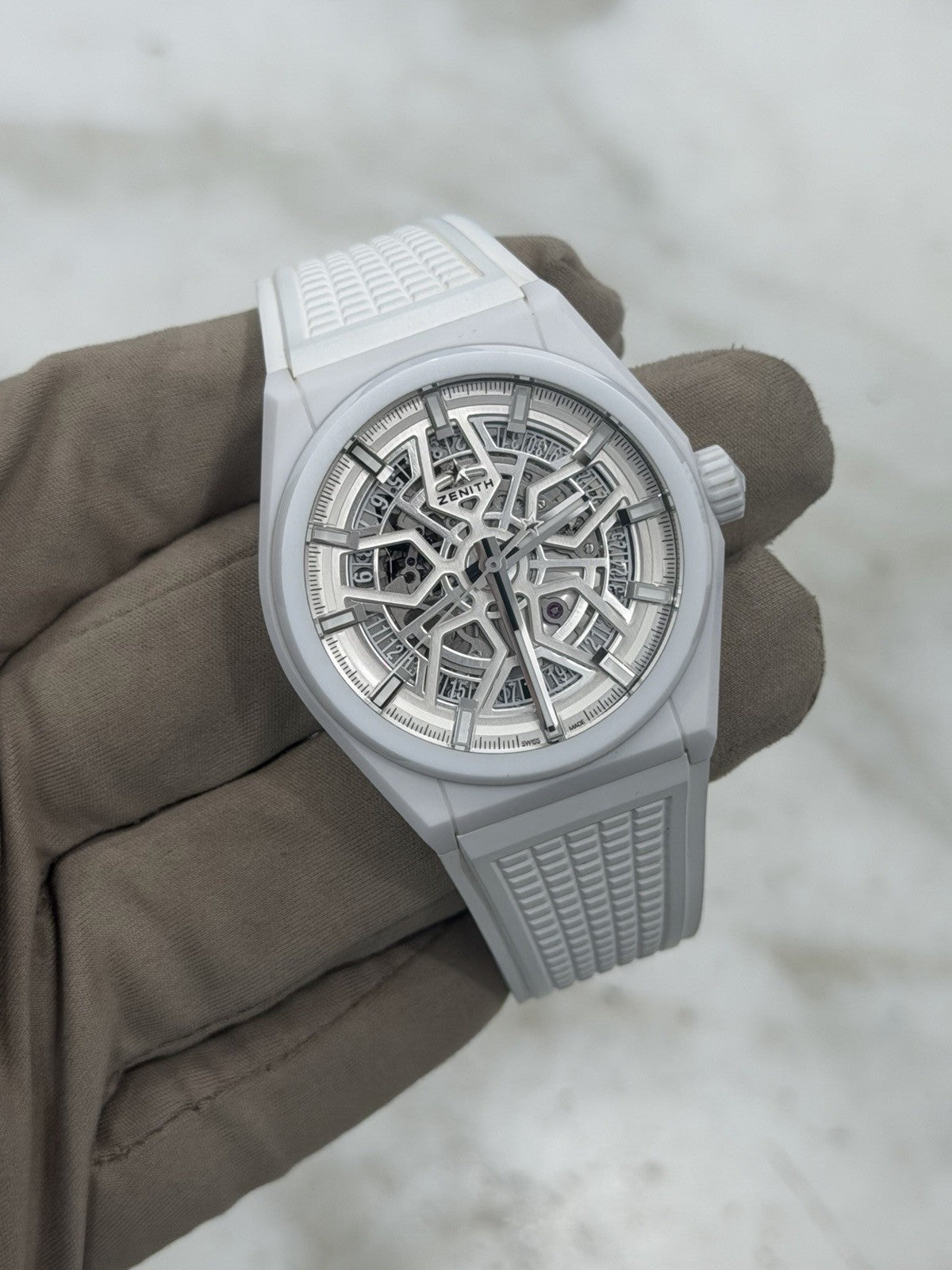 Zenith Defy Skeleton Ceramic White 41mm Automatic Men’s Watch 49.9002.670