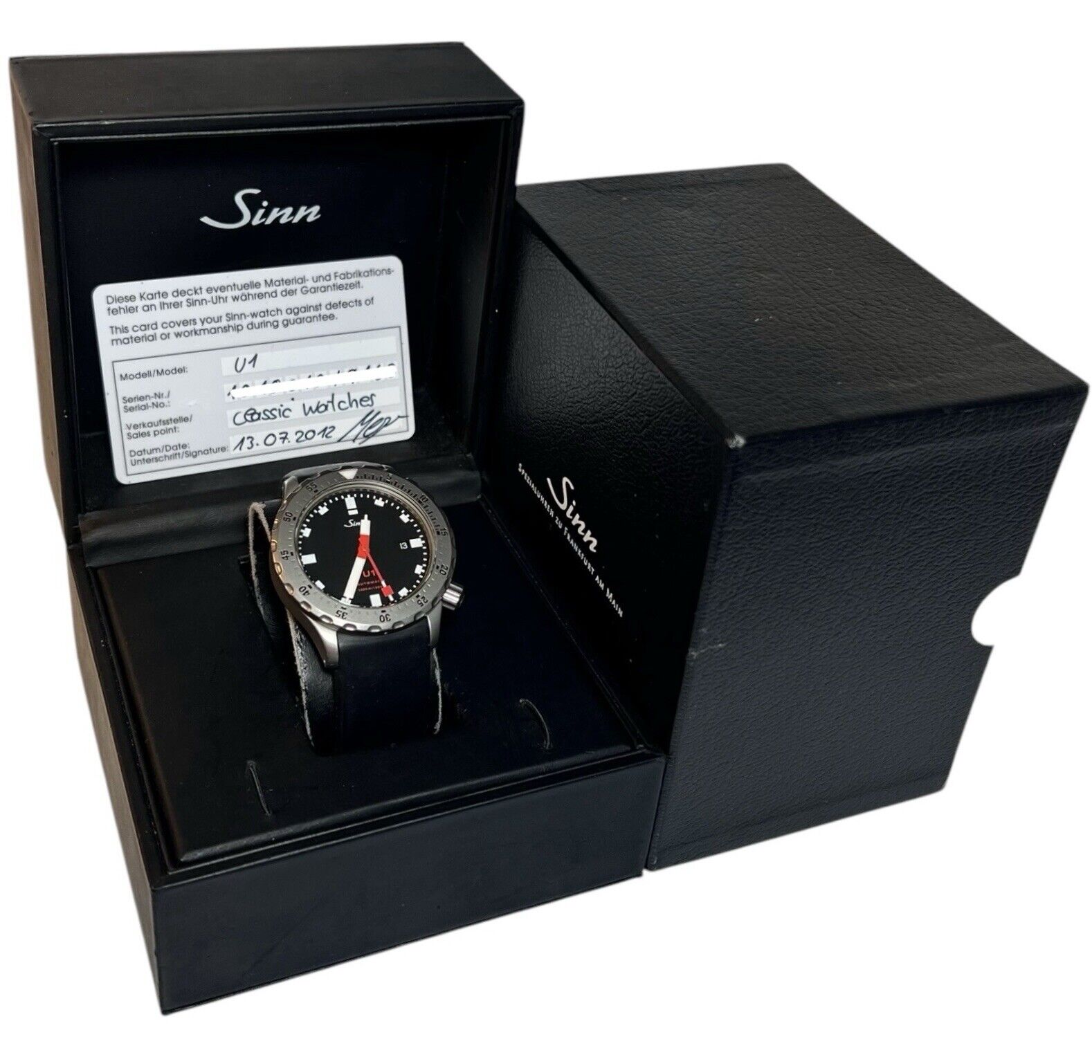 Sinn U1 Stainless Steel Black Dial 44mm Automatic Movement Men’s Watch - B/P