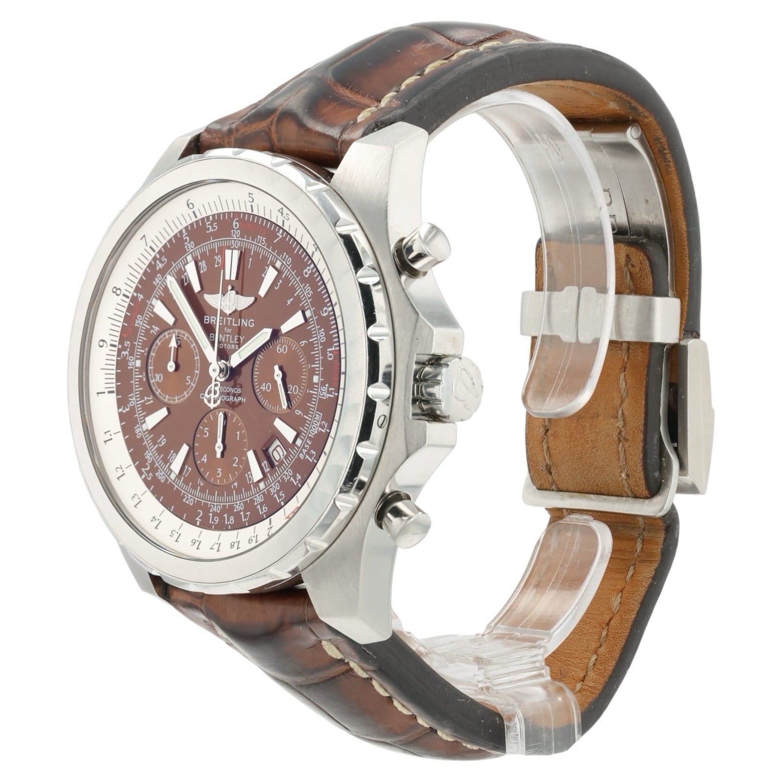 Breitling Bentley Brown Dial Stainless Steel 49mm Automatic Mens Watch A25363