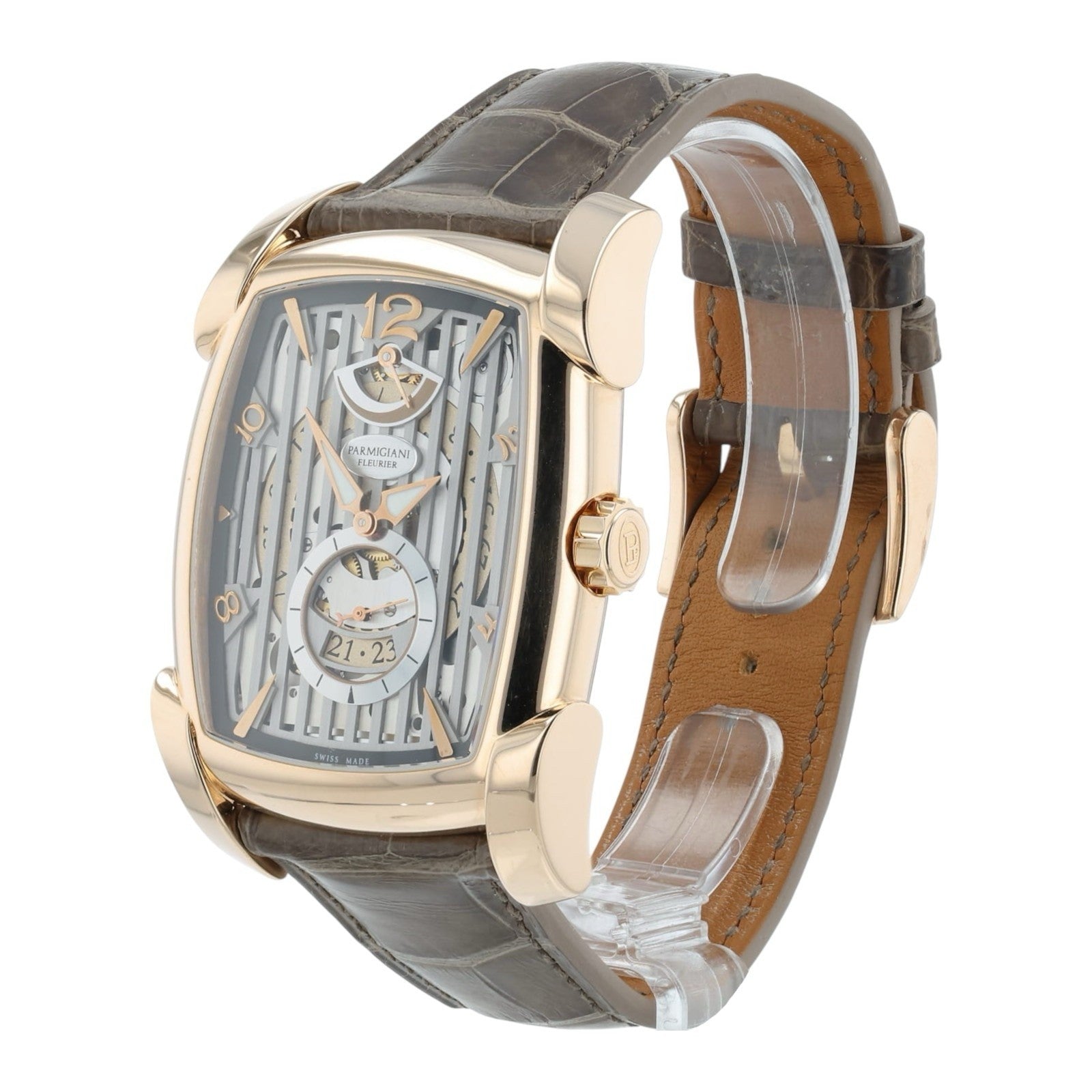 Parmigiani Fleurier Kalpa Skeleton Dial 18k Rose Gold Manual Watch Watch PFC101