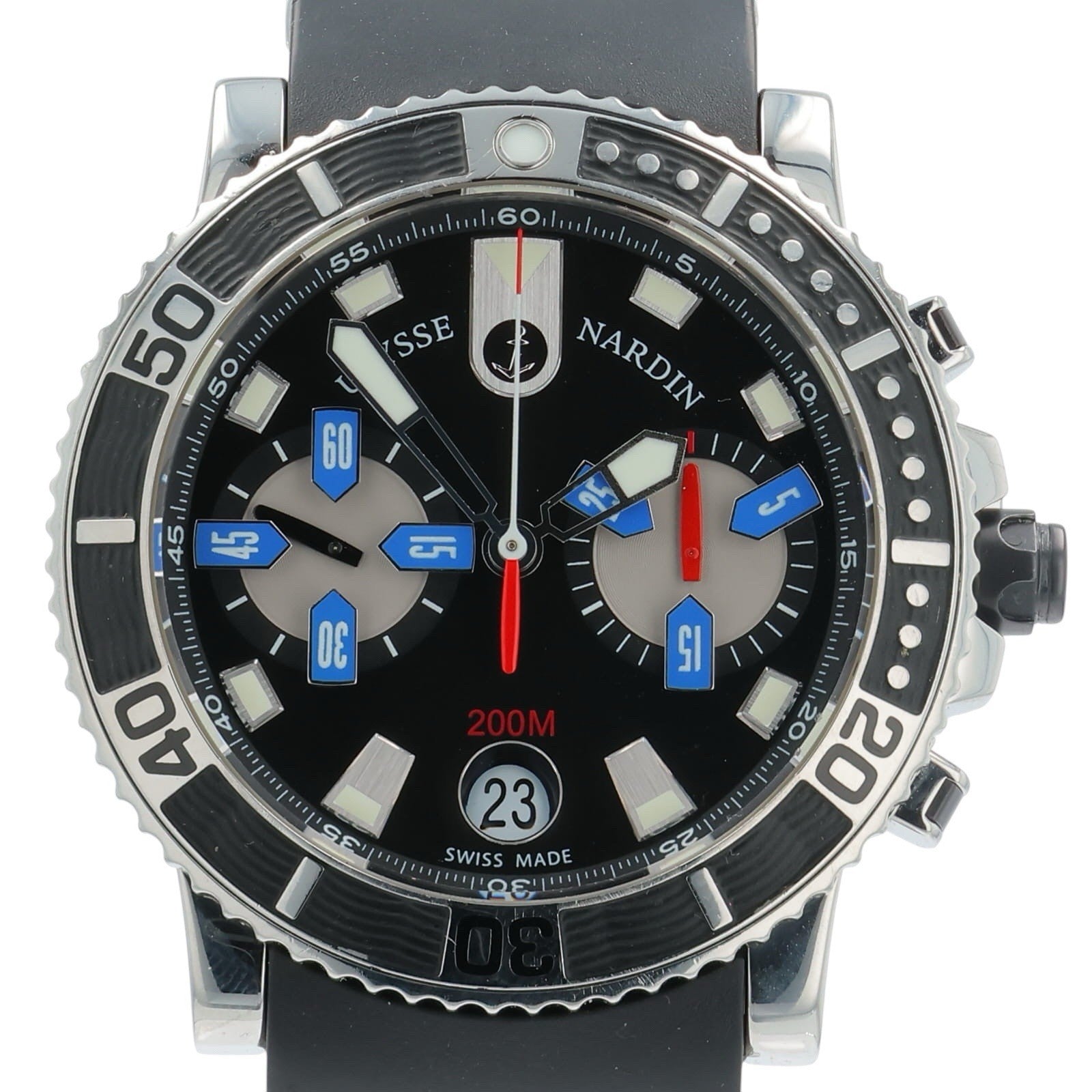 Ulysse Nardin Maxi Marine Steel Black Dial 42mm Automatic Men's Watch 8003-102