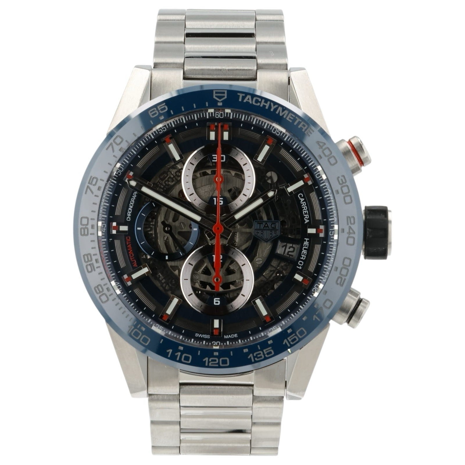 Tag Heuer Calibre Skeleton Dial Stainless Steel 43mm Automatic Men’s CAR201T-0