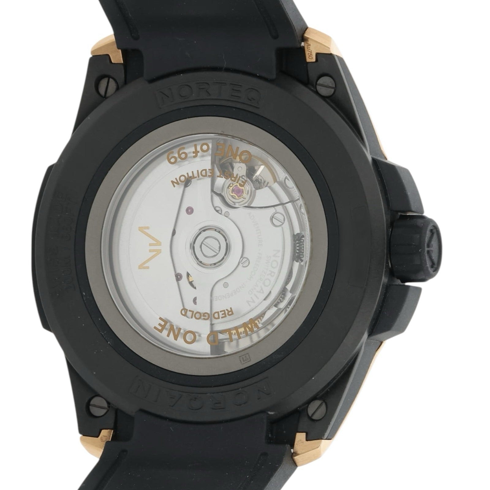 Norqain Wild One Black Dial 18k Rose Gold 42mm Automatic Men's Watch NNQ3000