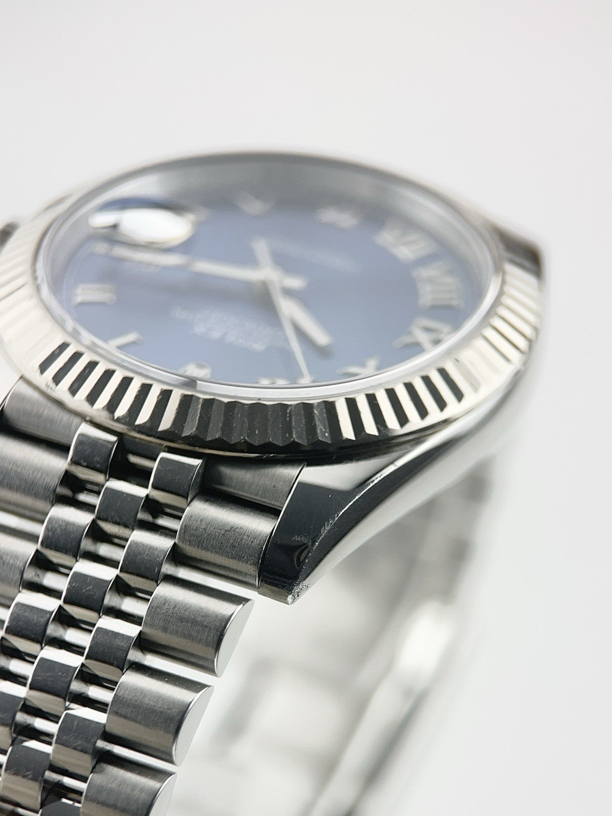 Rolex Datejust 41mm Stainless Steel Jubilee 18k Gold Fluted Blue Dial 126334