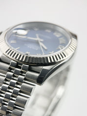 Rolex Datejust 41mm Stainless Steel Jubilee 18k Gold Fluted Blue Dial 126334