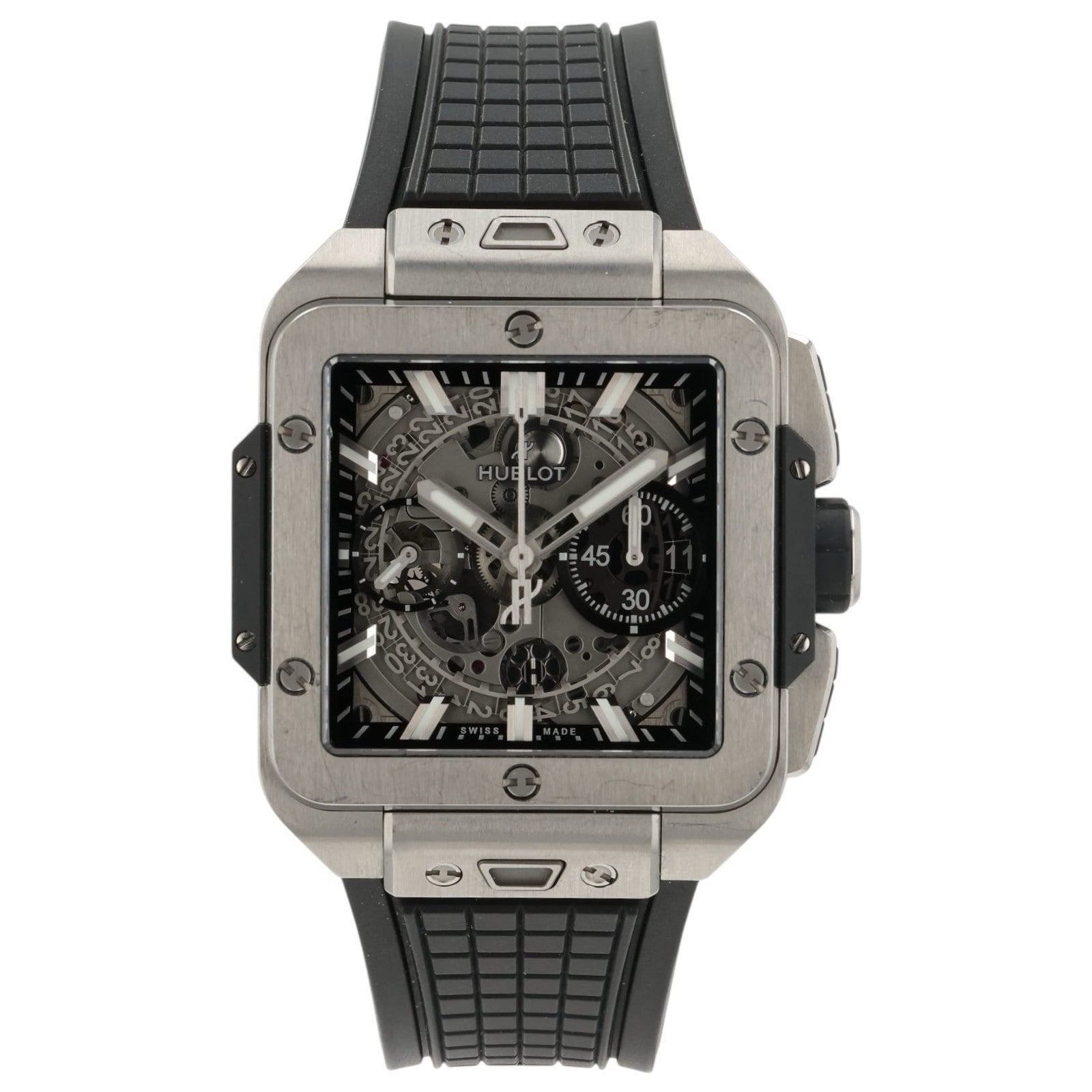 Hublot Square Bang Skeleton Dial Titanium 42mm Automatic Mens 821.NX.0170.RX